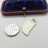 Sterling Silver Indiana State USA Charm Pendant Vintage c1970