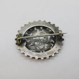 Victorian Sterling Silver Floral Pattern 'Lily' Brooch Antique c1880s