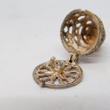 Sterling Silver Lucky Horseshoe in Cake Opening Charm Pendant Vintage c1970
