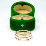 Sterling Silver Triple Band Ring Vintage c1970 Size N
