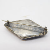 Sterling Silver Morpho Butterfly Wing Set Dress Brooch Antique c1920 Deco