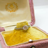 9ct White Gold & Diamond Paste Set Engagement Ring Vintage c1990 Sheffield