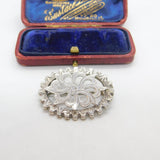 Victorian Sterling Silver Aesthetic Movement Swirl Form Brooch Antique c1880