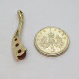 Sterling Silver 3 Baltic Amber Rounds Wishbone Charm Pendant Vintage c1970