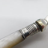 Edwardian Silver, Mother of Pearl & Plated Sugar Caster Spoon Antique 1902