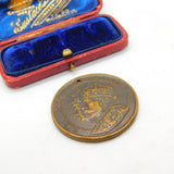 Bronze King George V & Queen Mary Silver Jubilee Commemorative Medal Antique