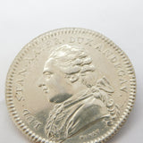 19th Century French Sterling Silver Duke of Anjou Coin Brooch Antique c1840