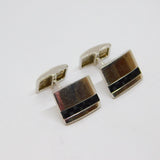 Pair Of Sterling Silver Resin Chequerboard Pattern Cufflinks Vintage c1990