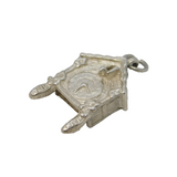 Sterling Silver Cuckoo Clock Charm Pendant Vintage c1970