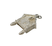 Sterling Silver Cuckoo Clock Charm Pendant Vintage c1970