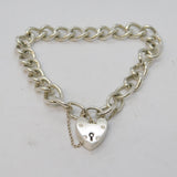 Sterling Silver Chunky Curb Link Charm Bracelet Vintage 1963 Birmingham