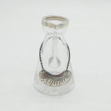 Edwardian Sterling Silver & Glass 'Liqueur' Tot Decanter Antique Sheffield