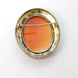 Theodor Fahrner Sterling Silver Gilt Cameo Brooch Pin Vintage c1970