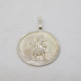 Sterling Silver St Christopher Travel Charm Pendant Vintage c1970s