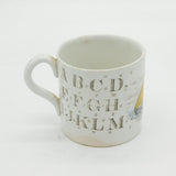 Victorian Ceramic Robinson Crusoe Alphabet Child's Mug Antique 1887 AF