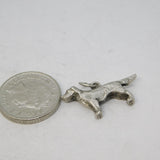 Sterling Silver Retriever Dog Charm Pendant Vintage c1970