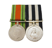 WWII Defence Medal & Ambulance Service Medal SGT B Kemsley Antique