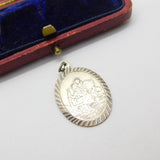 Sterling Silver St Christopher Charm Pendant Vintage c1970