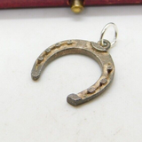 Sterling Silver Lucky Horseshoe Charm Pendant Vintage c1970