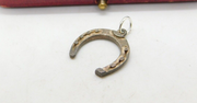 Sterling Silver Lucky Horseshoe Charm Pendant Vintage c1970