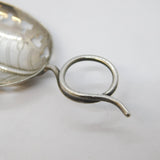 Victorian Sterling Silver Leaf Pattern Tea Caddy Spoon Antique 1901 Birmingham