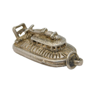 Sterling Silver Hovercraft Boat Charm Pendant Vintage c1970s