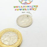 Sterling Silver King George VI Threepence South Africa Coin Charm 1943 Deco