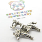 Sterling Silver Canadian Cavalry Soldier Charm Vinatge c1960