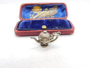 Sterling Silver Opening Teapot Charm Pendant Vintage c1970