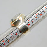 Sterling Silver Oval Moonstone Cabochon Studio Style Ring Vintage c1970 Size O