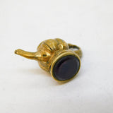 George III Gilt Metal Amethyst Set Miniature Teapot Fob Charm Antique c1820
