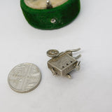 Sterling Silver Circus Travelling Salesman Charm Pendant Vintage c1970