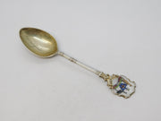 Sterling Silver & Enamel Australian Crested Souvenir Teaspoon Antique 1911