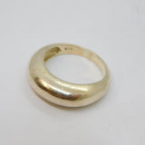 Sterling Silver Modernist Domed Front Dress Band Ring Contemporary c2000 Size Q