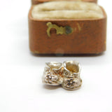 Sterling Silver Little Booties Charm Pendant Vintage c1970