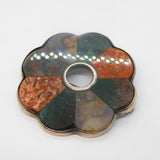 Victorian Scottish Sterling Silver Pebble Agate Target Brooch Antique c1860s