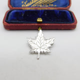 Canadian Sterling Silver Maple Leaf Souvenir Brooch Pin Vintage c1970