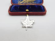 Canadian Sterling Silver Maple Leaf Souvenir Brooch Pin Vintage c1970