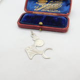 Abstract Sterling Silver Fish & Bubbles Pendant Modern 2019 Birmingham Hallmarks