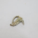 Sterling Silver Lyre Harp Charm Pendant Vintage c1970