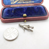 Sterling Silver Football Soccer Player Charm Pendant Vintage c1970