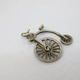 Sterling Silver Nuvo Pennyfarthing Bicycle Charm Pendant Vintage c1970