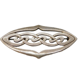 Scottish Sterling Silver Celtic Knot Brooch Pin Vintage c1970