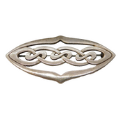 Scottish Sterling Silver Celtic Knot Brooch Pin Vintage c1970