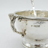 A.E Jones Arts & Crafts Sterling Silver King Pattern Planished Sugar Bowl