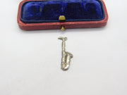 Sterling Silver Saxophone Music Instrument Charm Pendant Vintage c1970