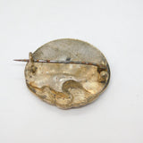 19th Century Silver Plated With Gold 'Treguier' Scenic Souvenir Brooch Pin c1880
