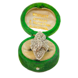 Sterling Silver Marcasite Art Deco Fancy Cocktail Ring Antique c1930 Size I