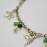 Sterling Silver Cable Link Charm Bracelet & Charms Vintage c1990 London