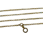 Victorian Gilt Metal Long Guard or Muff Chain Necklace Antique c1880 47" Length